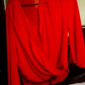 women blouse beautiful vibrant orange color